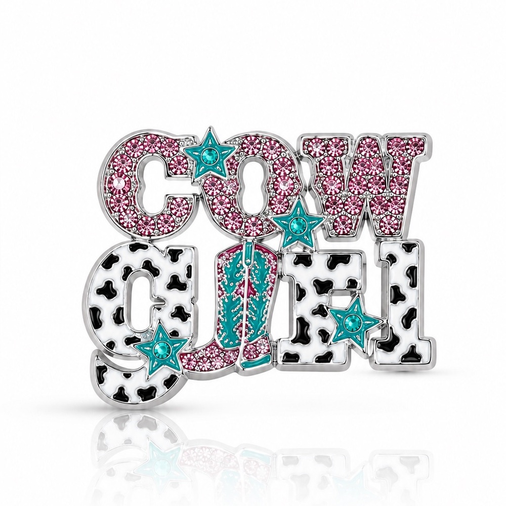 Cowgirl Pink and Turquoise Enamel Pin